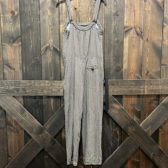 Anthropologie Daughters of the Liberation Jumpsuit M Medallion Floral Boho Dark - Picture 6 of 11